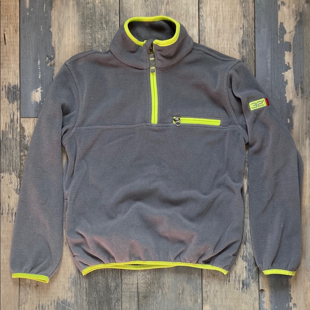 32 Degrees Weatherproof Boys Fleece Pullover Sweatshirt Sweater Jacket Coat Gray